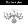 Contemporary Curved T Bar Threaded Ear Bone Studs Portable Alloy Body Jewelry