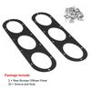2pcs Rear Bumper Diffuser For Universal Car Rear Bumper Air Diversion Diffuser Panel