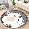 1pc We Bare Bears Office Round Area Rug, Under Office Chairs Bedroom Living Room Home Decor, Room Deco, Available In Various Sizes