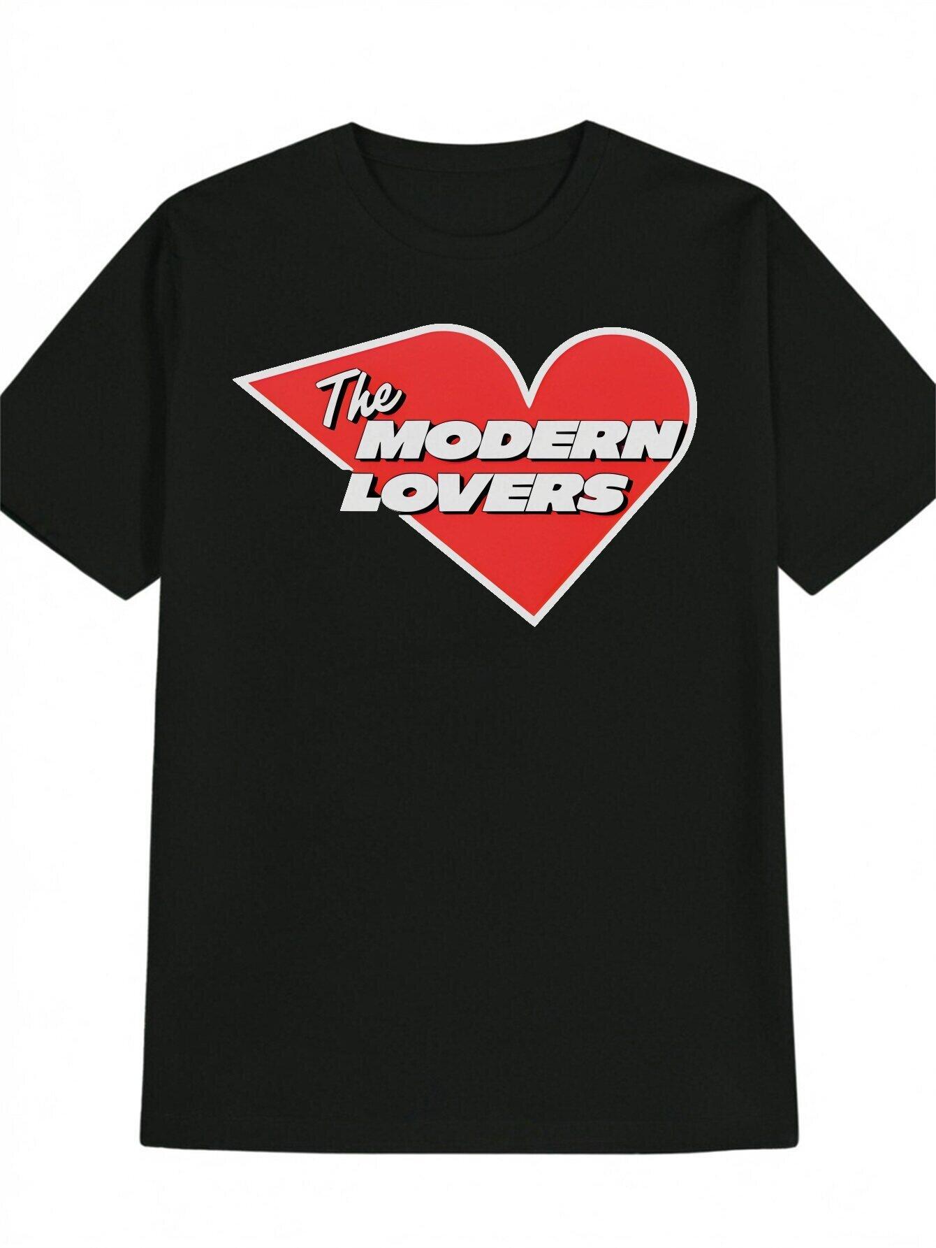 

Men S Casual Crew Neck T-Shirt with The Modern Lovers Heart Graphic Print XXXXL