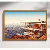 Mid Century Palm Springs House Prints Modern Cubist Abstract Architecture Art Print Poster Retro Wall Art Canvas Painting Decor