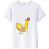 Fashion Cartoon Simpson Cotton Tshirt Summer Blouses Ladies Unisex White Tees Tops Short Sleeve Blouses Women Y2K Tshirt
