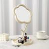 Sunflower Makeup Mirror for Students Desktop Flower Beauty Mirror Girl Dressing Table with Hanging Jewelry