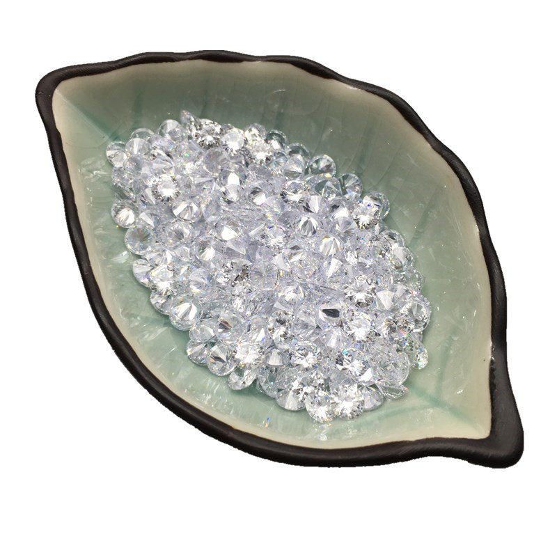 AAA Loose Diamond 0.8-15mm White Pointed Bottom Zircon Stone Transparent round Artificial Gemstone Jewelry Watch Diamond