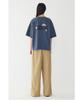 STUDIO TOMBOY Garment Dyed Reversible Print Short Sleeve T-Shirt_Navy 9176322974
