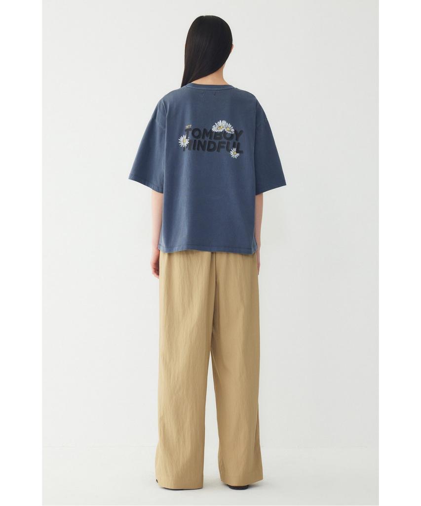 STUDIO TOMBOY Garment Dyed Reversible Print Short Sleeve T-Shirt_Navy 9176322974