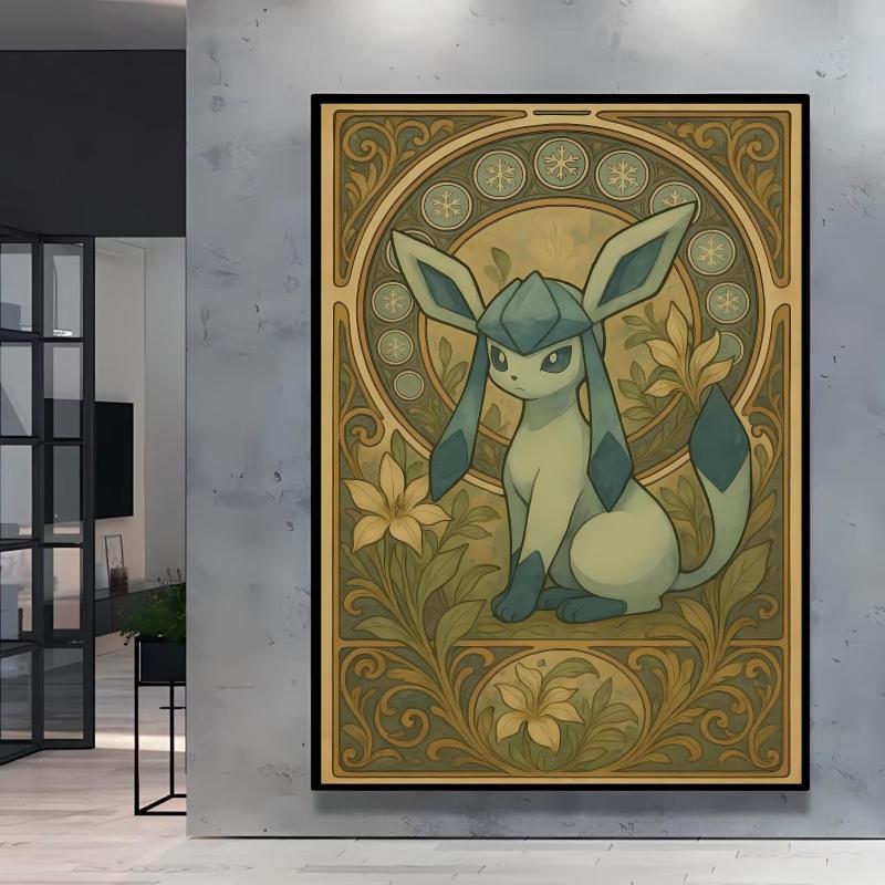 Hot Anime Poster Pokemon Gengar Canvas Printing Cartoon Character Pictures Diverse Sizes Home Bedroom Decor Friends Gift Classic