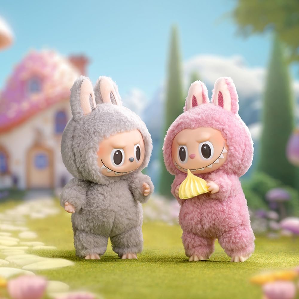 POP MART THE MONSTERS Exciting Macaron Plush Series [1 Piece] Pop Mart Gachapon Blind Box Figure Plastic Model Premium Toy PVC Soft Vinyl Original