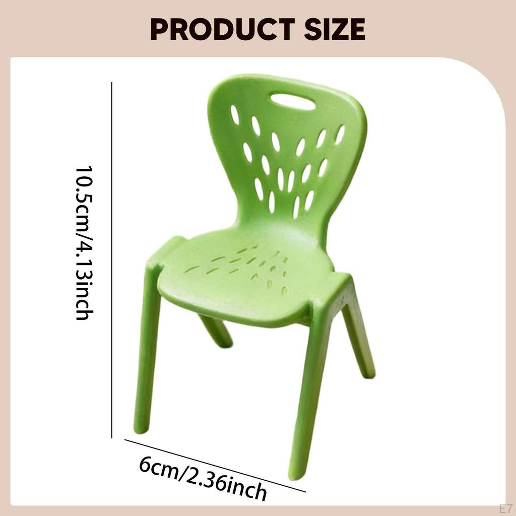 1/12 Dollhouse Chair Furniture Decorative Simulated Life Scene Scenery Photo Props Play