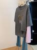Plus Size 200 Jin Little Horse Color Block Plush Long Sleeve Faux Two-Piece Women's Loose Top for Autumn/Winter