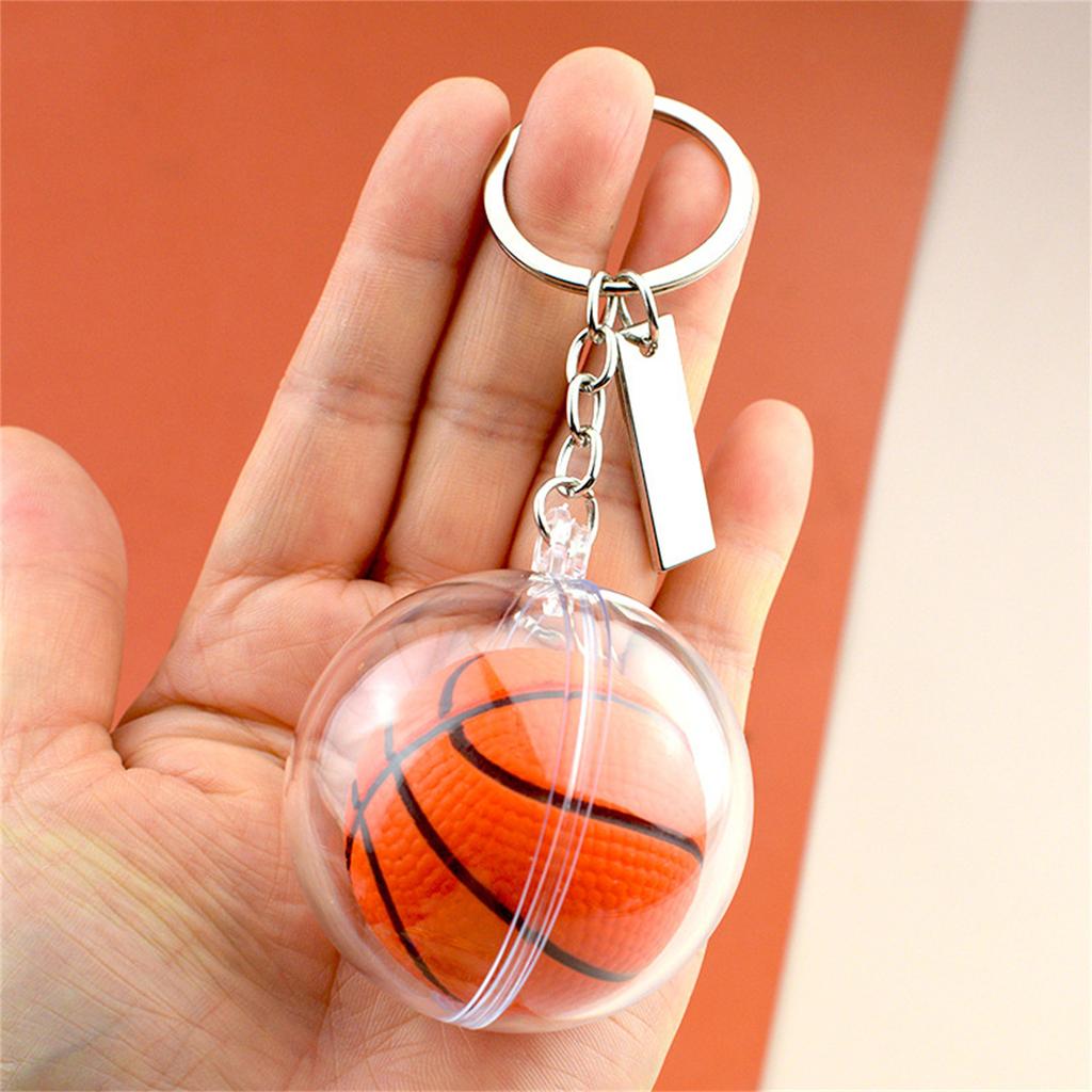 Authentic Basketball Shaped Acrylic Keychain Large Fashionable Accessory For Sports Gears Enthusiasts And Casual Style