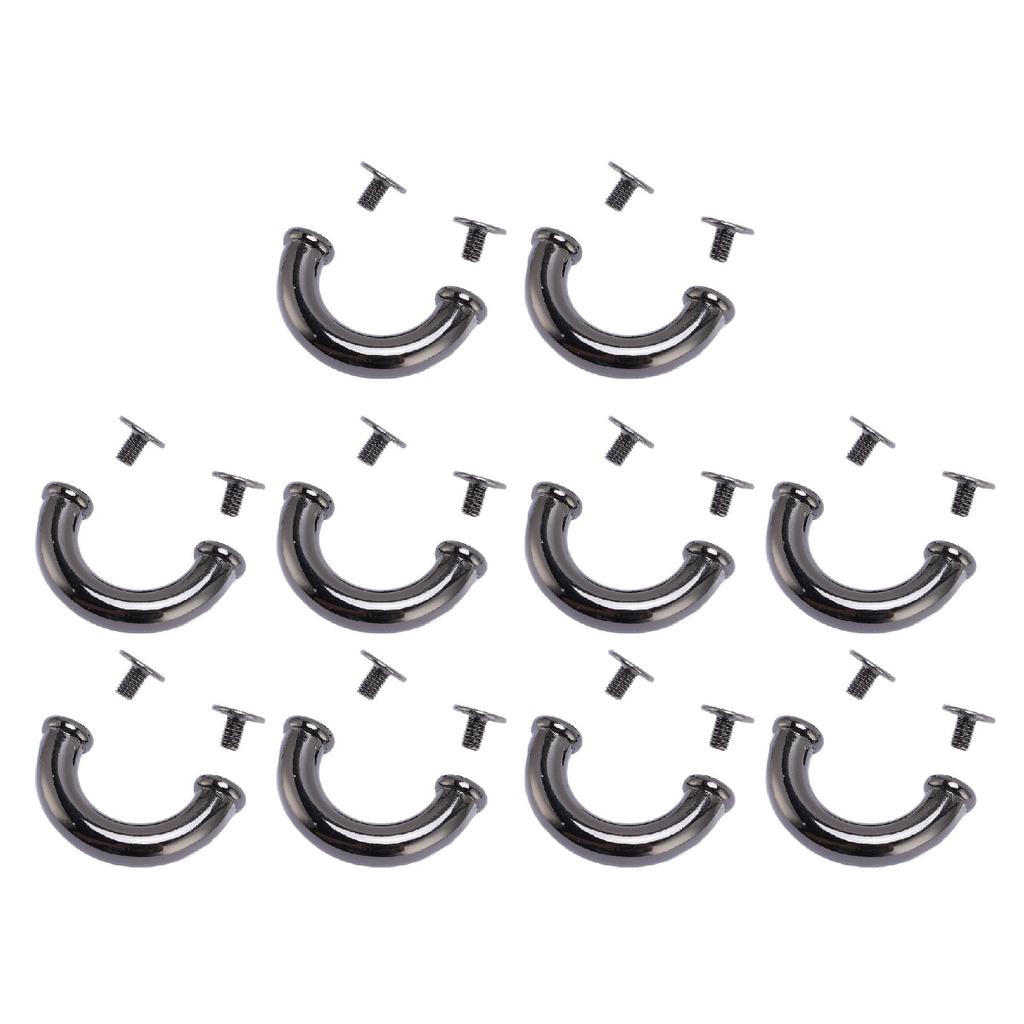 10 Seturi Conector U Cataramă Gunmetal 16.5x11x6mm Catarame Pod Arc 5.5mm Șuruburi Fier Încrucișate f