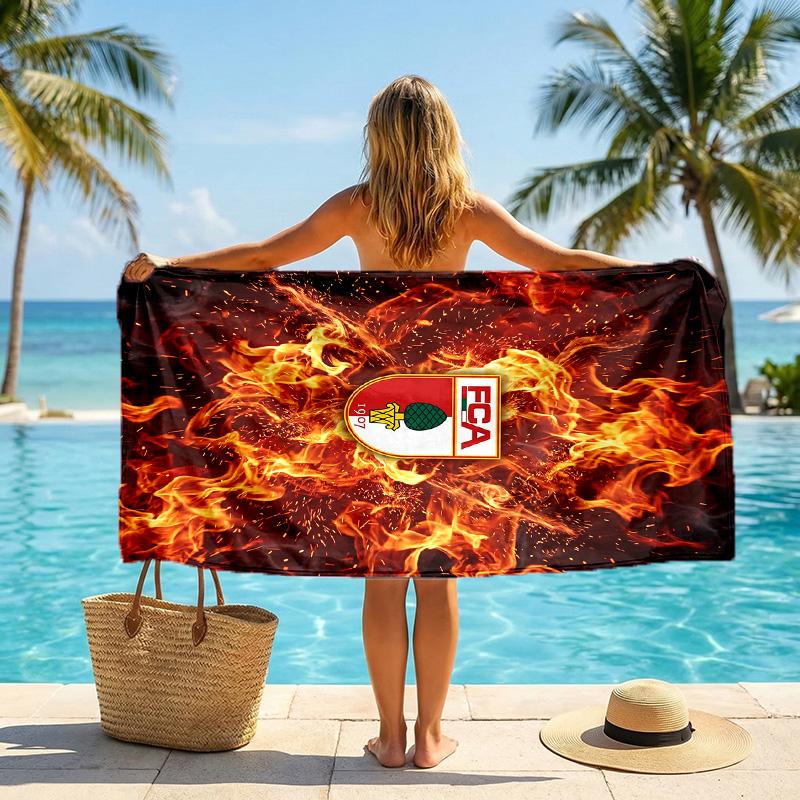 FC Augsburg FC print Quick Dry Beach Towel Microfiber Absorbent Portable Travel Swimming Towel