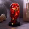 Luminous Artificial Rose Light Romantic LED Eternal Flower Rose Acrylic Cover Ornament  Home Decor