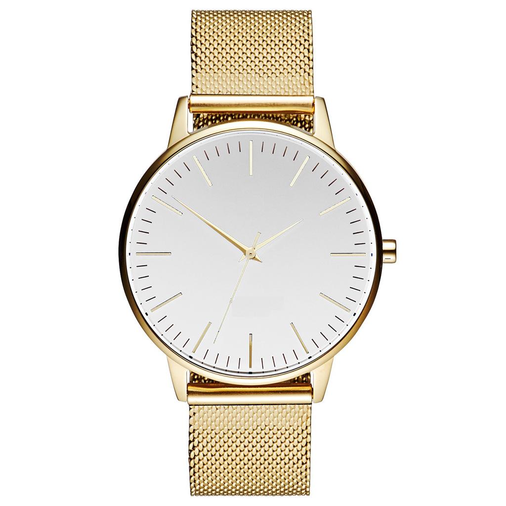 Trend Fashion Metal Mesh Belt Quartz Watch Mv Watch Business Leisure Ultra-Thin Watch Can Be Small Correction Label