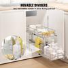 2-Tier Wire Pull Out Cabinet Under Sink Organizer 12"x21" Drawer Basket
