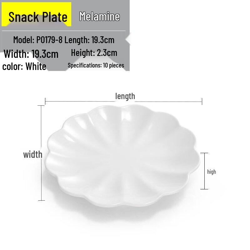 Yipan Melamine 3-Compartment Boat Snack Plate