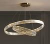 Bohemia 80 Double - double row crystal chandelier LED ring 80+40 gold