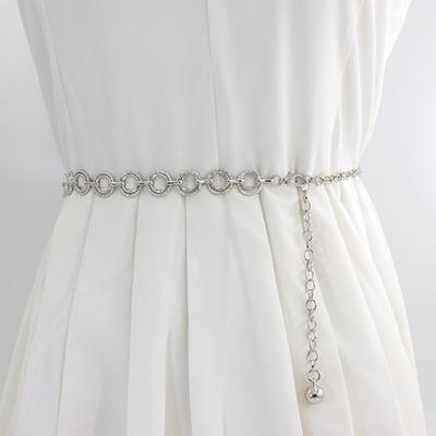 Metal Waist Chain Adjustable Body Link Belts Suit Dress Thin Waist Belt Trendy Jewelry For Women Sexy Waist Chain Accessories