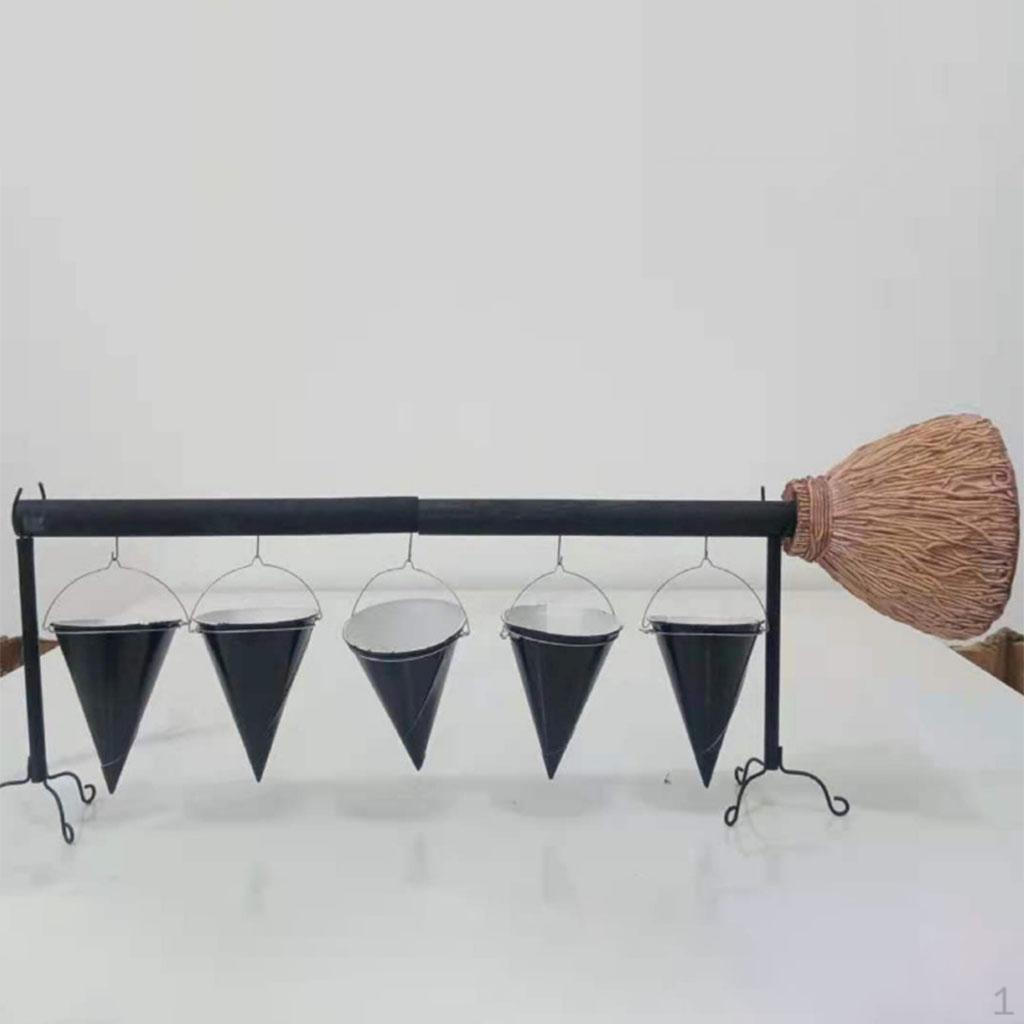 Съемный органайзер для стаканов, Десертная миска для вечеринки в стиле Шляпа Хэллоуинской ведьмы, Подставка-поднос Five cups