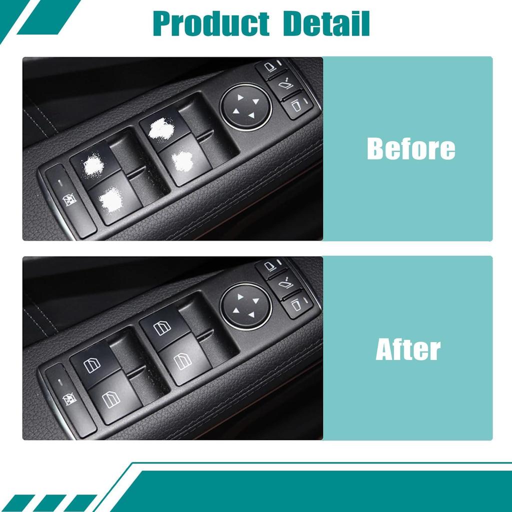 SecosAutoparts 4 Stück Fensterheberschalter-Knopfkappen für Mercedes Benz C-Klasse W204 C230 C280 C300