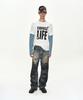 ADSB ANDERSSON BELL Denim Trompe-Loeil Graphic Biker Jeans Apa919U(Mid Blue)