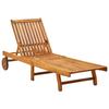 VidaXL Chaise longue de jardin avec coussin Bois d'acacia solide 3061348