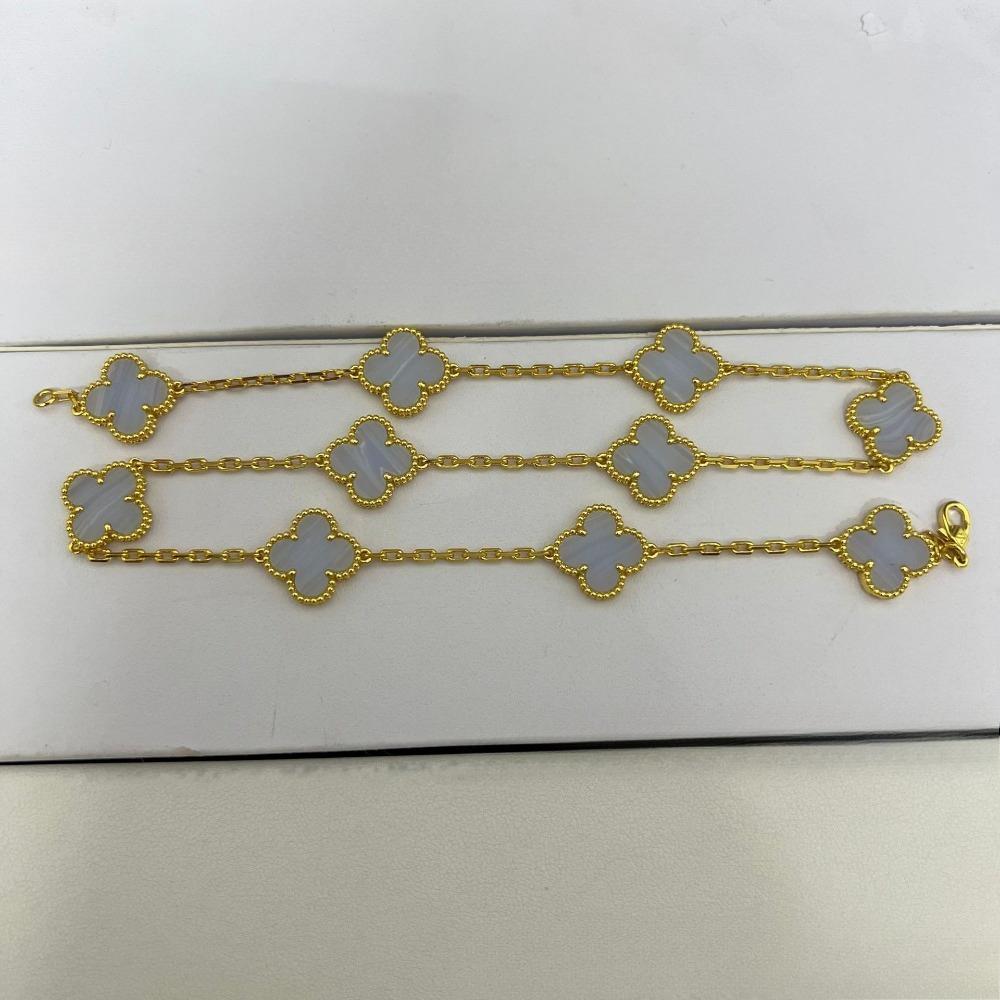 Four-leaf Clover Ten-flower Necklace Thin Light Luxury Ins High-end Collarbone Chain