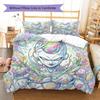 Easter Frieza Pattern Bedding Quilt Set Quilt Cover Pillowcase Home Decoration Birthday Gift (1 * duvet cover + 2 * pillowcase, without core)