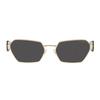 MIU MIU Fashion Trend Metal Frame Irregular Shape Sunglasses Women Sunglasses Light-Gold MU53WSZVN5S0