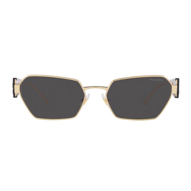 MIU MIU Fashion Trend Metal Frame Irregular Shape Sunglasses Women Sunglasses Light-Gold MU53WSZVN5S0