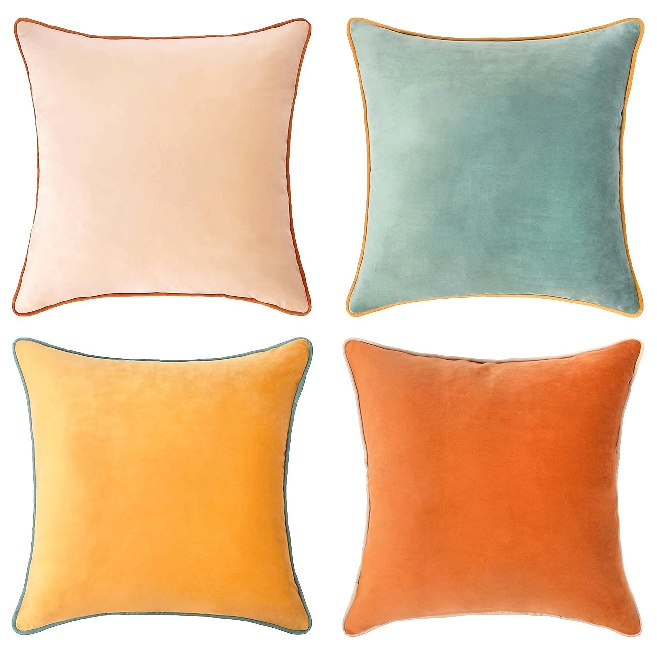 4pcs Decorative Throw Pillow Covers Cushion Cases Soft Velvet Modern Double Sided Designs Mix And Match For Home Decor Pillow Inserts Not Included 18inchX18inch 2286₽