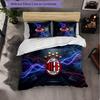 Set Lenzuola AC Milan Modello 3 Pezzi Morbida Copripiumino in Microfibra con Federe per Camera da Letto