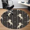 1pc Horse Pattern Office Round Area Rug, Under Office Chairs Bedroom Living Room Home Decor, Room Deco