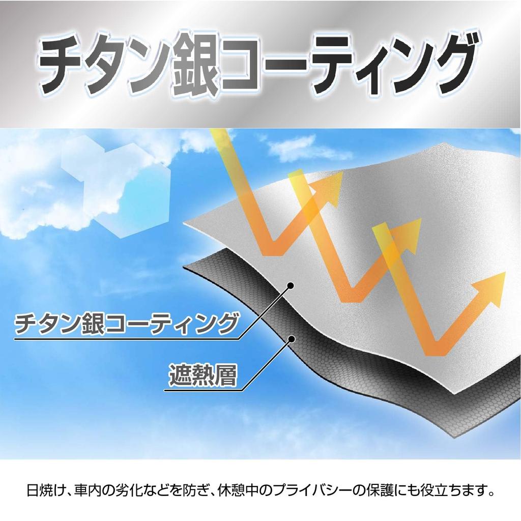 SEIWA Easy Magnetic Car LL Size W x 550mm Easy Titanium Silver Coated UV Complete Increased Heat Heat Perfect for Car Camping and Leisure Activities