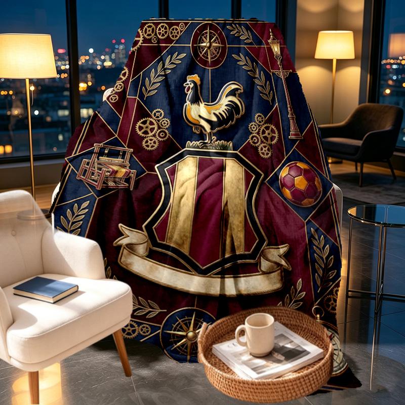 Bradford City AFC Print Tæppe - Blødt & Behageligt, til Soveværelse, Rejse, Sofa, Boligindretning - Fødselsdag Julegave til Ven