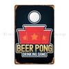 Bier Pong Trinkspiel Metallschild Party Malerei Garage Charakter Kino Blechschild Poster