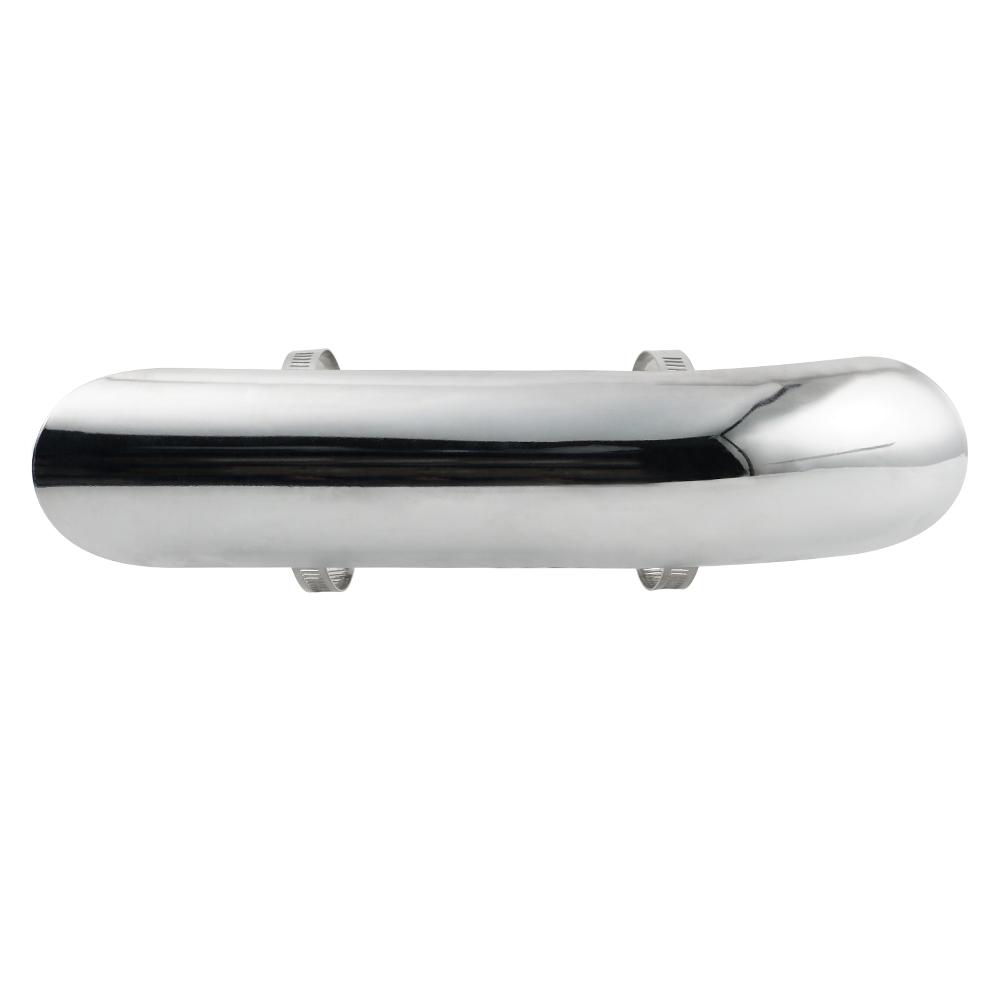 Chrom Motorrad Gebogenes Auspuffrohr Hitzeschutz Abdeckung für Honda Shadow 1100 Sabre 2000-2007 VTX1300 2002-2009 VTX1800 02-2008