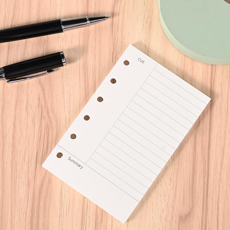 A7 Dot Matrix Loose-leaf Paper Refill - Horizontal Line Grid for A5 Universal Student Notebook