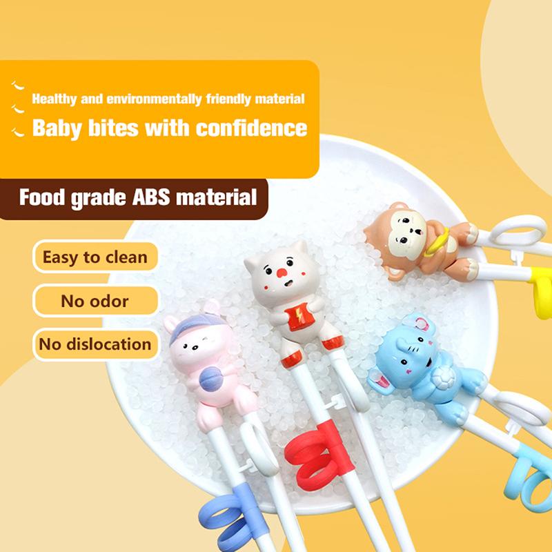 Bebek Öğrenme Yemek Çubukları Karikatür Hayvan Acemi Yemek Çubuğu Sofra Yemek Çubukları