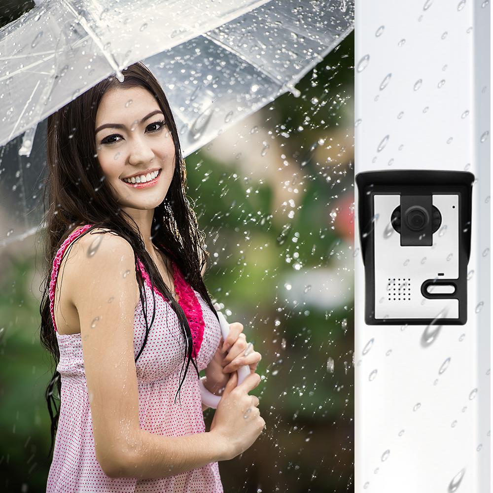 Video Doorbell Video Door Phone with 7'' Color TFT LCD Monitor Screen Door Economic Video Door Phone 4 Wired Video Intercom