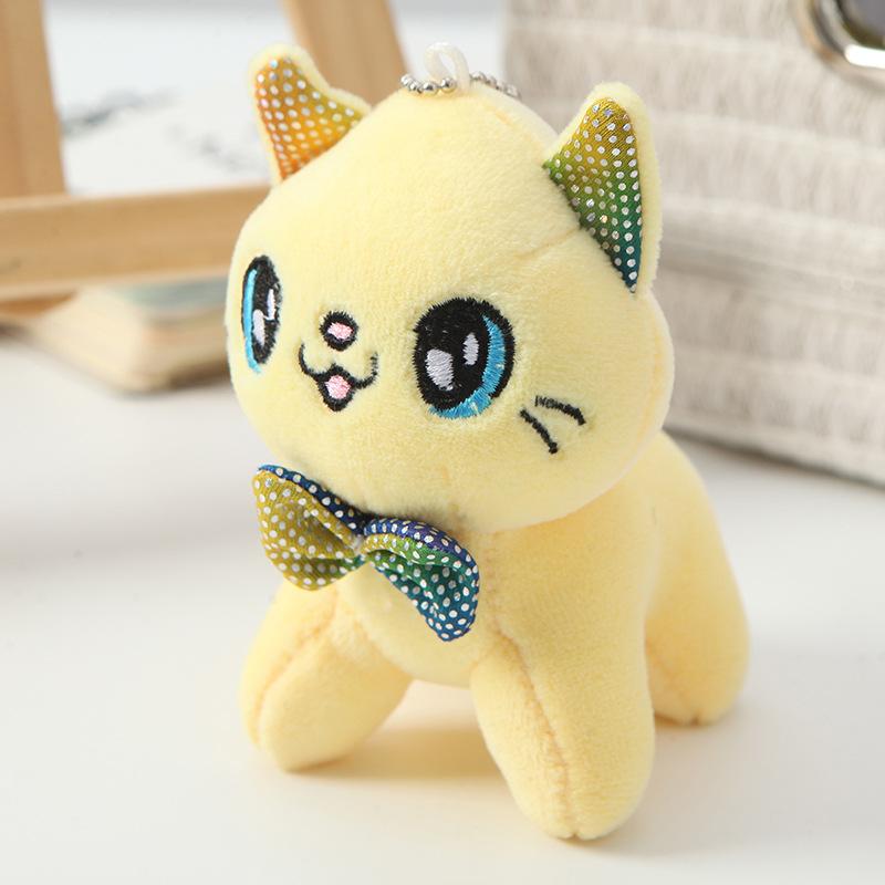 10cm Mini Süße Kawaii Plüschkatzen Tier Stofftier Schlüsselanhänger Kette Anhänger Weiches Spielzeug Kindergeschenk