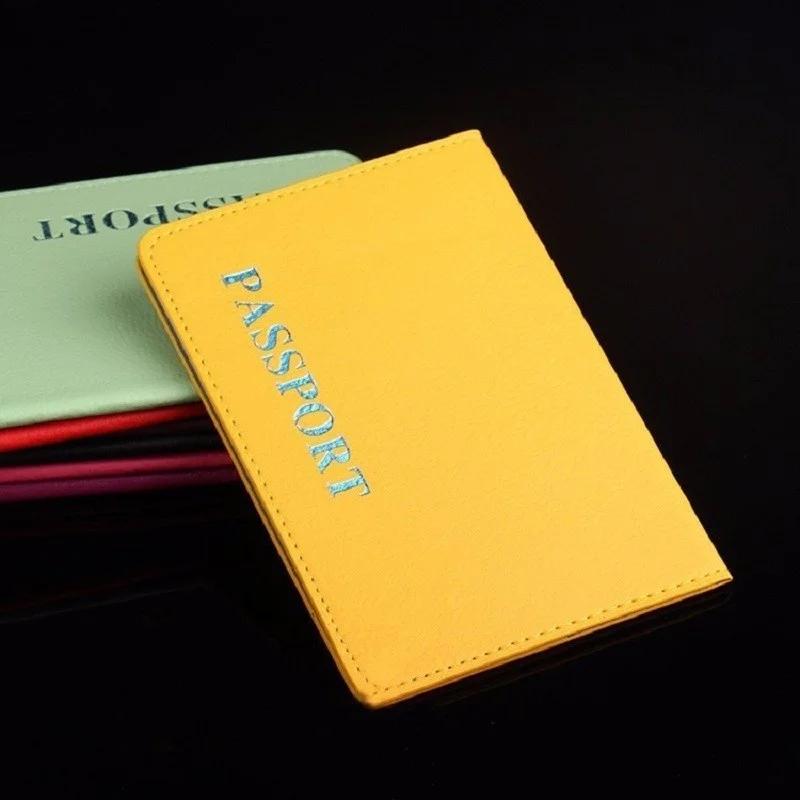 

Новый узор из искусственной кожи, обложка для паспорта на приключение, женский проездной документ, держатель для билетов, женский чехол для паспорта для девочек жёлтый