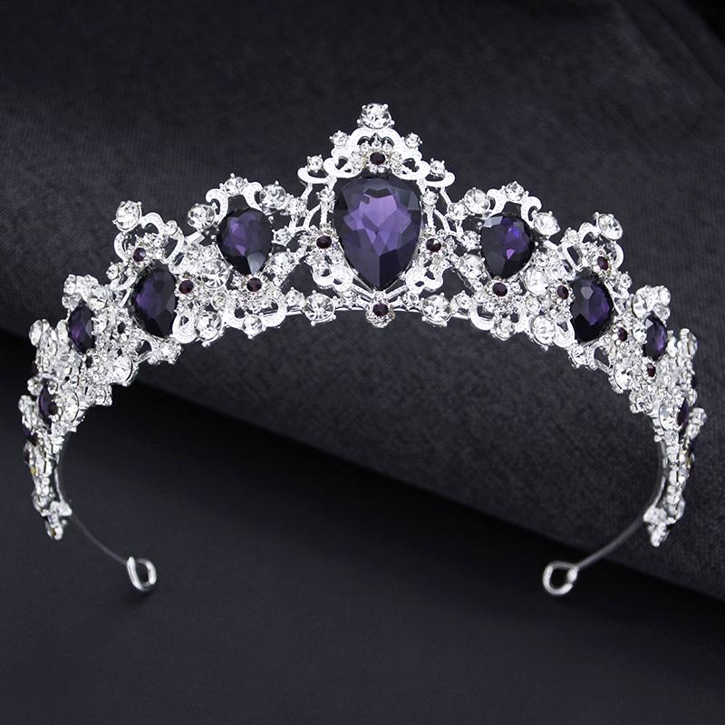 Baroque Big Water drop Tiara For Women Wedding Crown Birthday Party Elegant Crown Bridal Hair Jewelry Accessories