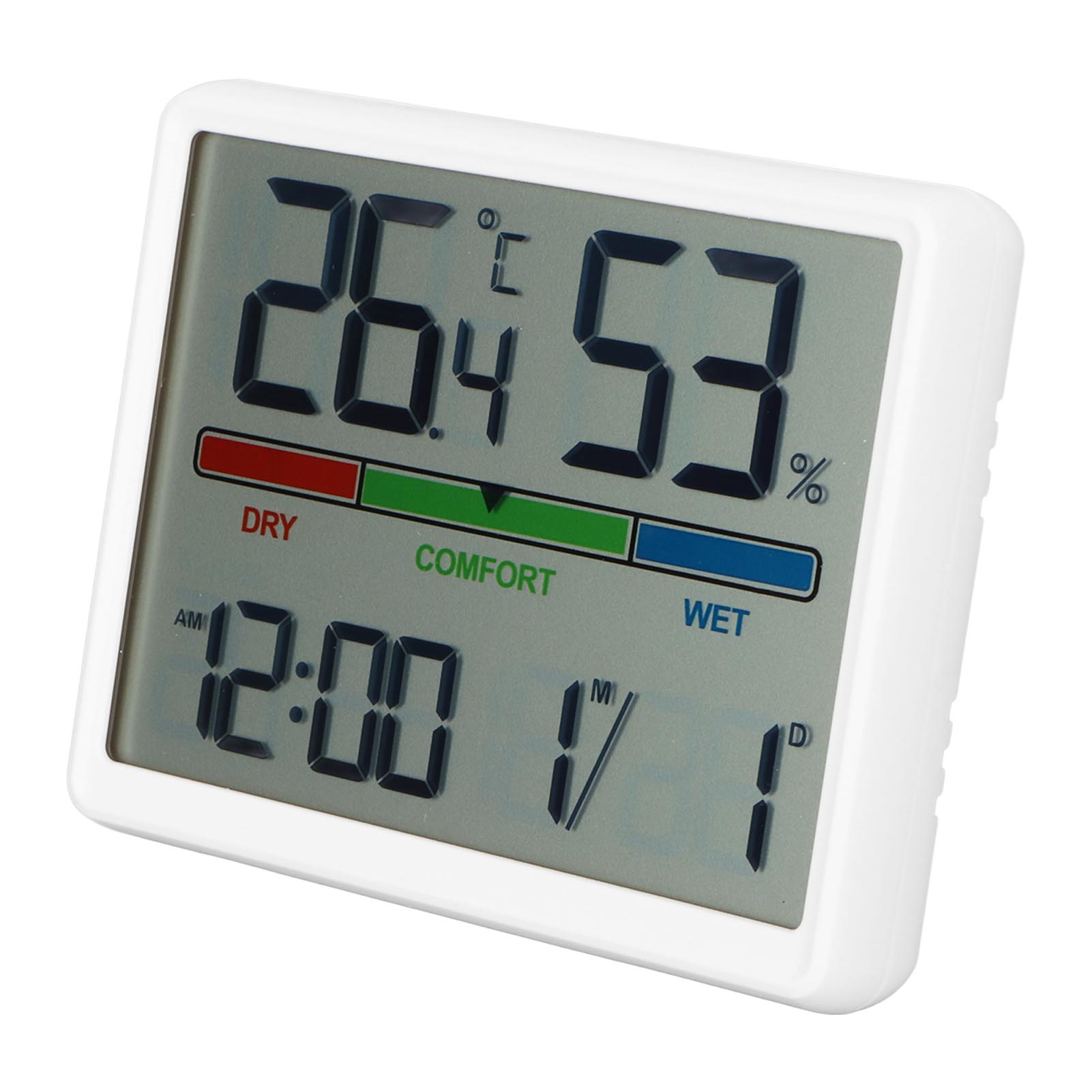 

LED Desk Clock with with Temperature and Humidity Display 240mAh 1224H Digital Alarm Clock with