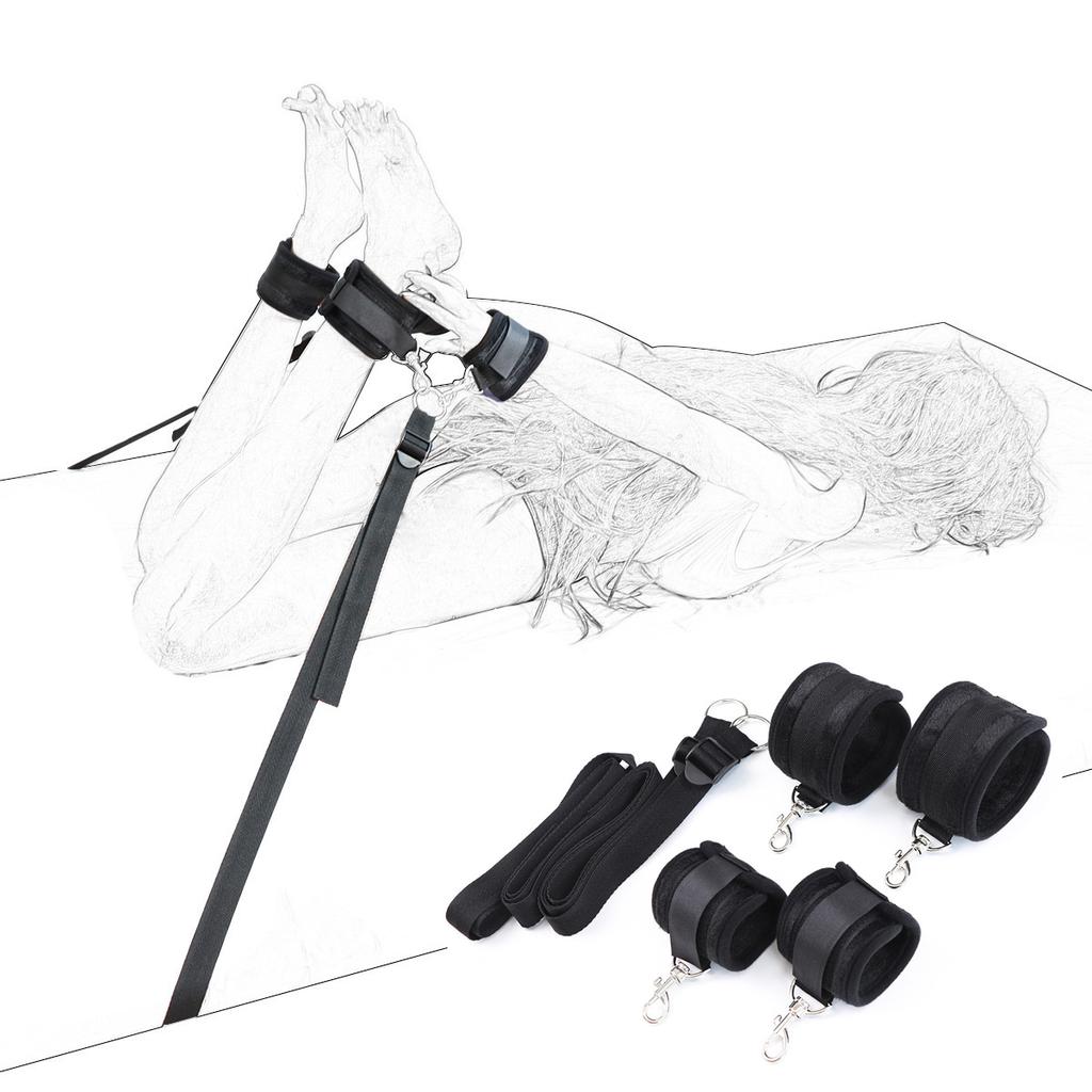 Sex Bondage Popruhy na postel Sada Páry Erotické Bondage Hra na posteli Pouta Kotníkové pouta Bondage SM Sexuální hračky pro dospělé