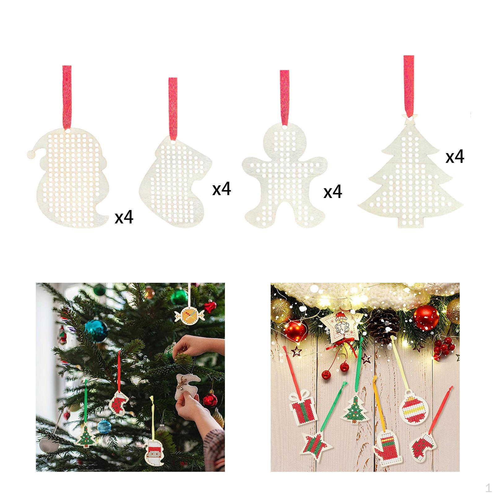 

Деревянные наборы для вышивки крестом рождественские украшения принадлежности для творческого творчества с 16 булавками своими руками Sock Tree