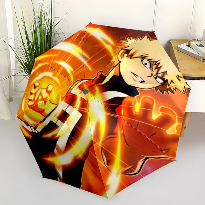 Bakugou Fashionable Automatic Opening/Closing Folding Umbrella. Portable and Foldable, Ideal for Gift, Travel, and Daily Use.