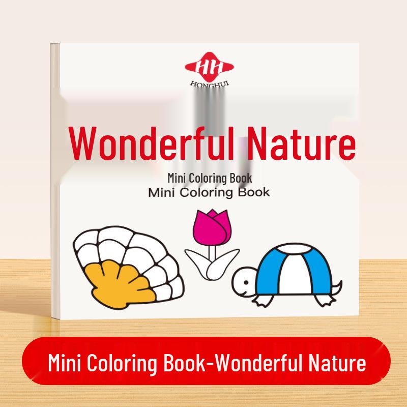 Convenient Mini Coloring Book for Kindergarten Kids: Doodling & Watercolor Fun