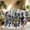 Coperta Personalizzata con Stampa Dandy's World, Decorazione per la Casa, Camera da Letto, Divano, Campeggio, Divano, Regali per Compleanno Natale